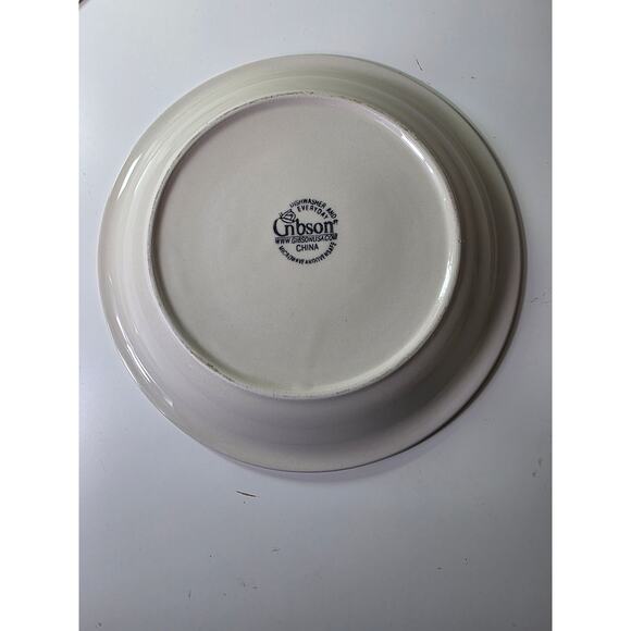 GIBSON Yellow Green Southwest Stoneware Heavy 10.5" Dinner Plates Set of 2 - Picture 5 of 7